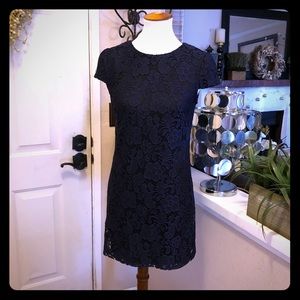 Navy Blue Lace Dress Black Saks Fifth Avenue